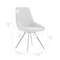 Armen Living Alison Swivel Gray Velvet and Metal Dining Room Chairs, PK2 LCAISIGR - alternate 5